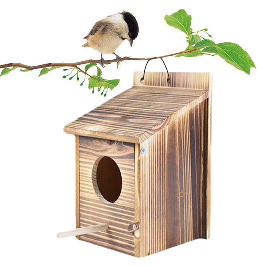 Wooden Bird House Outdoor Weatherproof Parrot Bird Nest Breeding