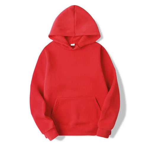 Classic Plain Fleece Hoodie – Unisex Pullover Hooded Sweatshirt
