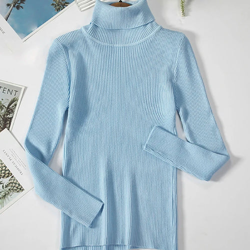 Women’s Knitted Turtleneck Sweater – Soft Cashmere-Blend Pullover for Fall & Winter