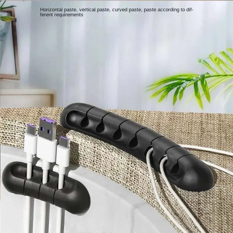 Stick-On Cable Organizer – Easy Cord Management for Office & Electronics