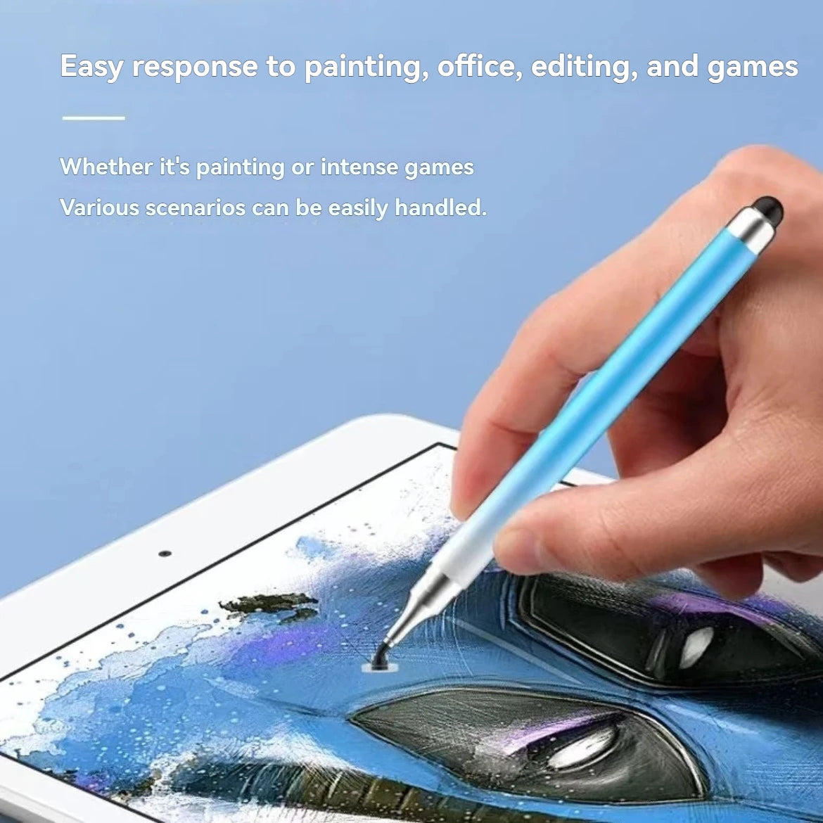 Dual-Tip Stylus with Disc & Soft Silicone Head