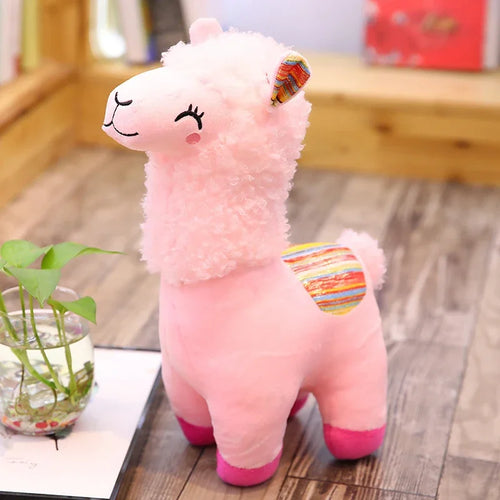 25cm Smile Alpaca Llama Plush Animals Toy Cute Stuffed Doll Household