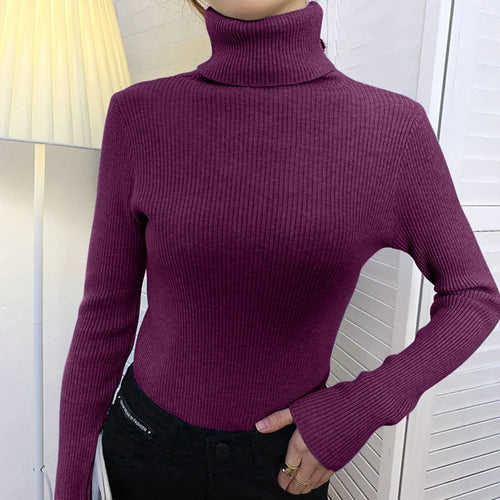 Women’s Knitted Turtleneck Sweater – Soft Cashmere-Blend Pullover for Fall & Winter