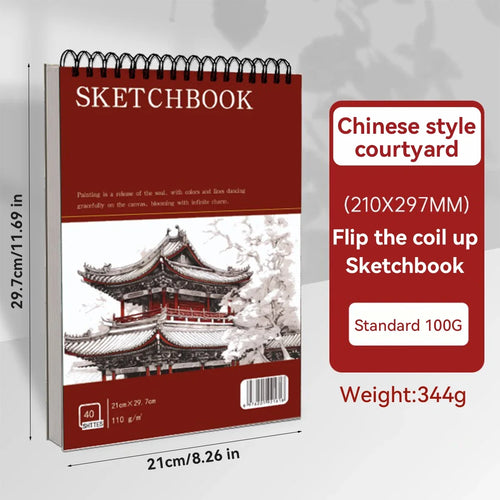 Spiral Bound Artist Sketchbook – A3/A4/A5 Acid-Free Drawing Pad