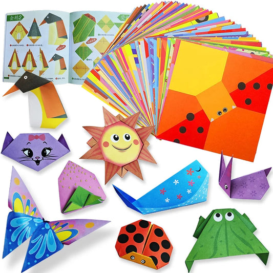 Origami Kit 30/96 Sheets Origami Paper Craft Guiding Book DIY Art