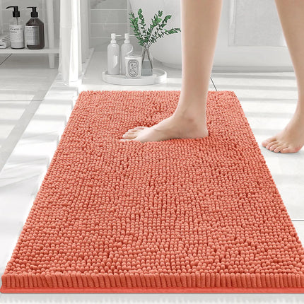 Olanly Chenille Bathroom Rug, Non-Slip, Soft & Machine Washable Mat with PVC Backing