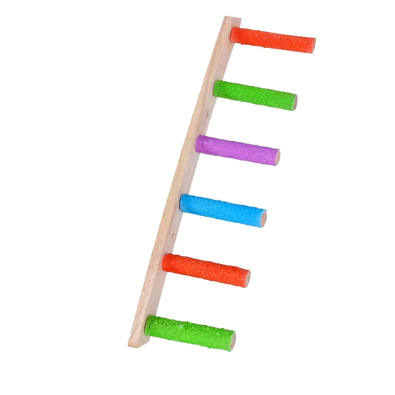 4/6/8 Step Bird Climbing Ladder Parrot Toy Ladder Bird Interaction Fun
