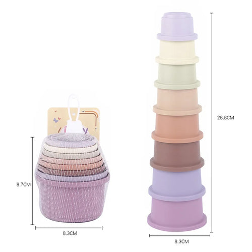 Stacking Cups Toy for Rabbits & Small Animals – Colorful & Reusable