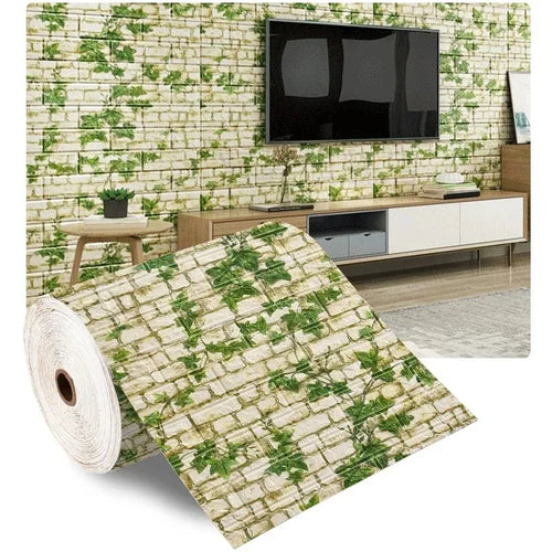 Waterproof 3D Brick Wallpaper – Self-Adhesive