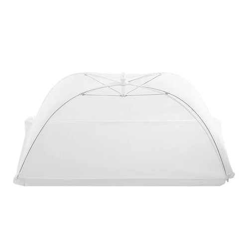 Folding Food Cover – White Square Mesh Protector for Indoor & Outdoor Use