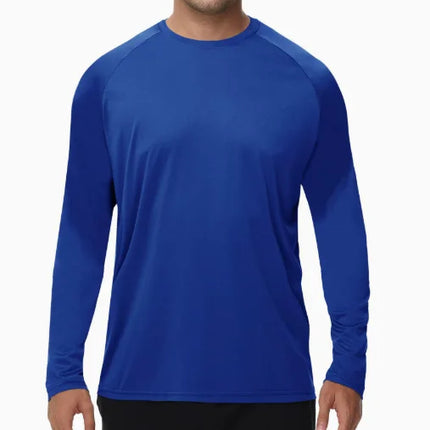 Mens UPF 50+ UV Sun Protection Long Sleeve Shirts Quick Dry SPF Rash Guard for Fishing Hiking Swimming Running Outdoor Activitie