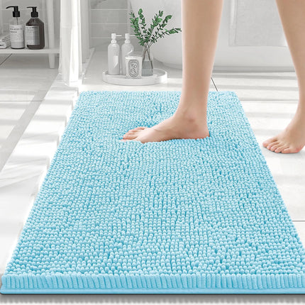 Olanly Chenille Bathroom Rug, Non-Slip, Soft & Machine Washable Mat with PVC Backing