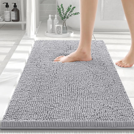 Olanly Chenille Bathroom Rug, Non-Slip, Soft & Machine Washable Mat with PVC Backing