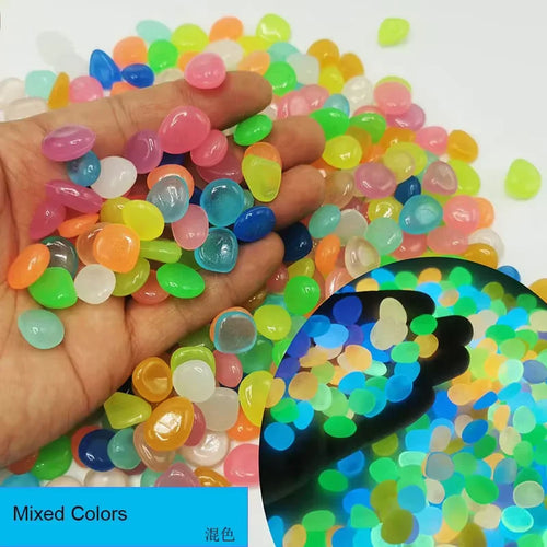 100pcs Glow in the Dark Pebbles - Gardening and Fish Tanks