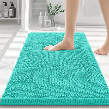 Olanly Chenille Bathroom Rug, Non-Slip, Soft & Machine Washable Mat with PVC Backing