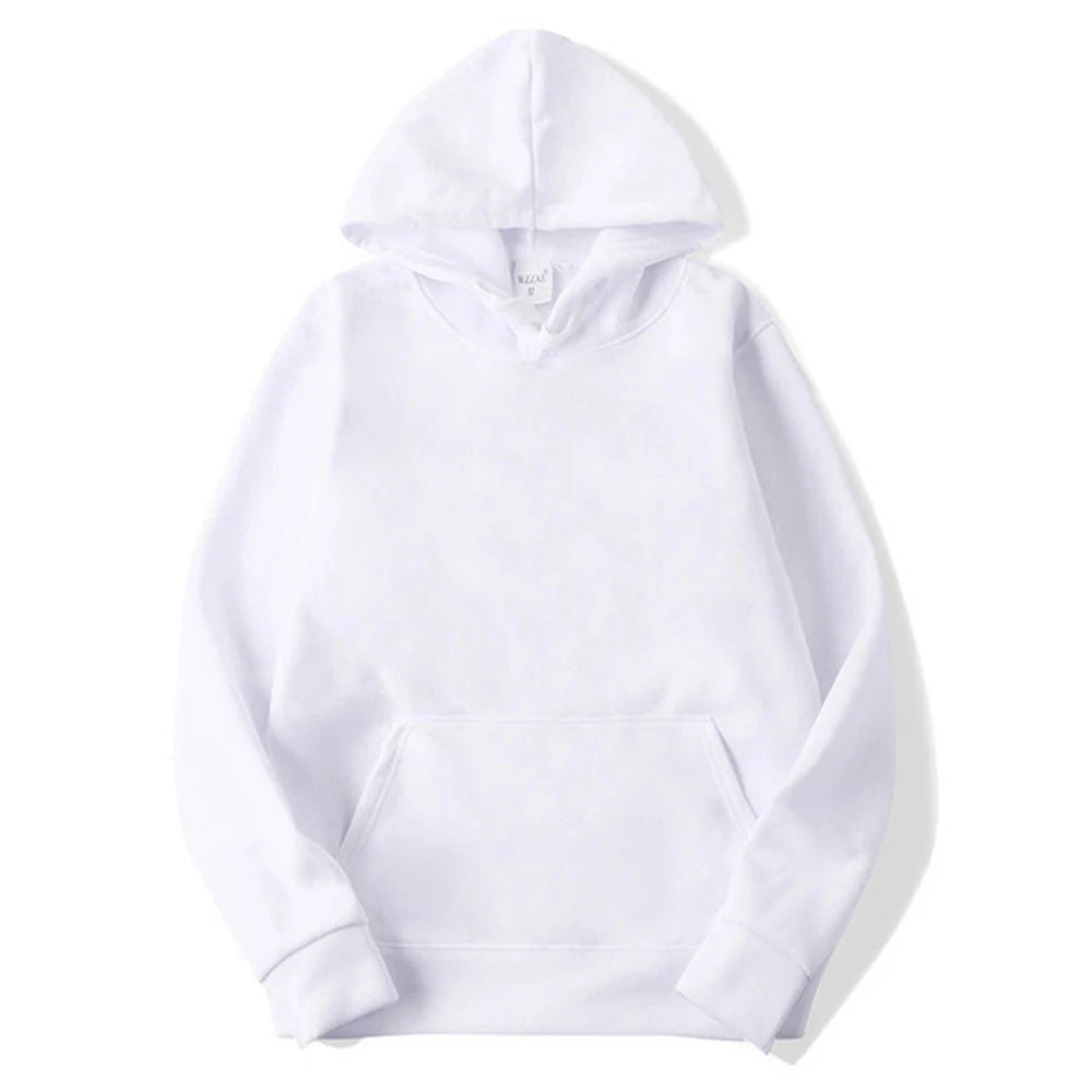 Classic Plain Fleece Hoodie – Unisex Pullover Hooded Sweatshirt