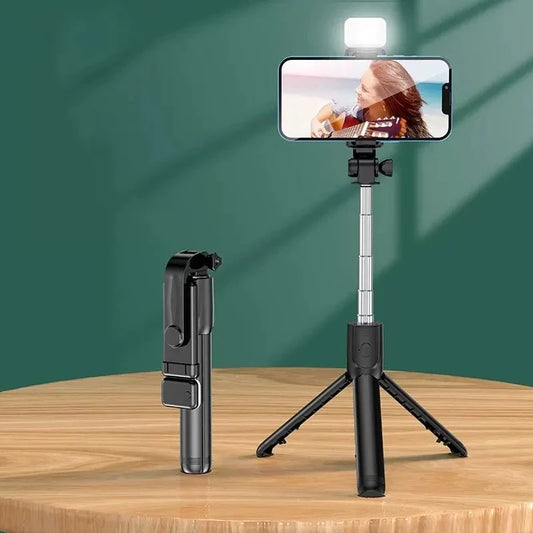 FGCLSY Selfie Stick Tripod – Monopod with Remote Shutter & LED Fill Light