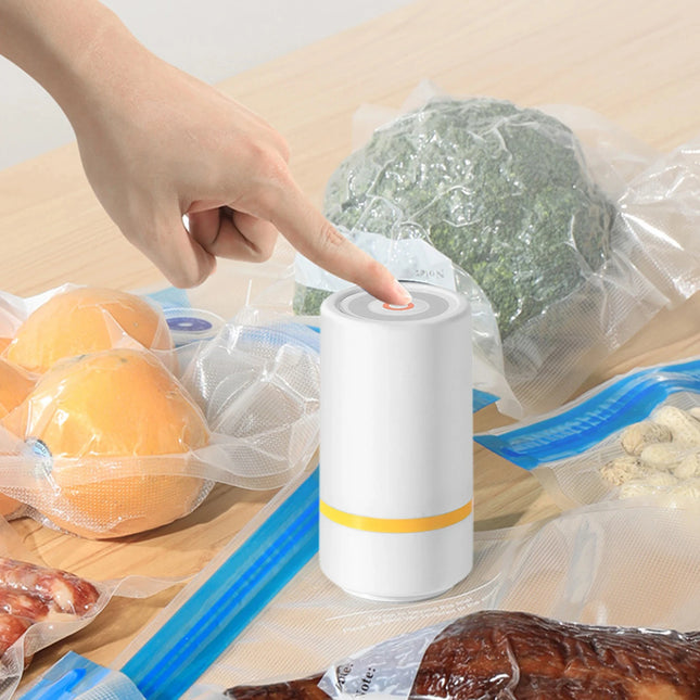 Vacuum Food Storage Bags with Pump, Reusable Air Valve Sealer Bags