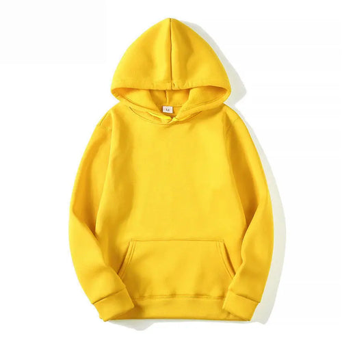 Classic Plain Fleece Hoodie – Unisex Pullover Hooded Sweatshirt