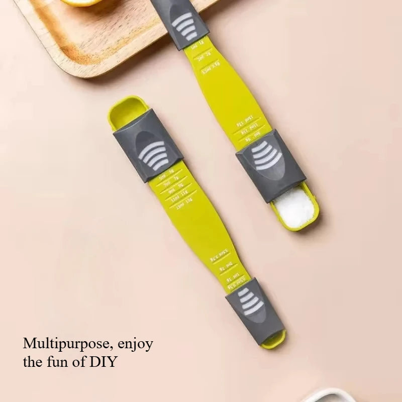 Adjustable 8-Stall Measuring Spoon, Kitchen Scale Spoon for Coffee, Tea & Baking