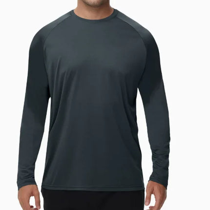 Mens UPF 50+ UV Sun Protection Long Sleeve Shirts Quick Dry SPF Rash Guard for Fishing Hiking Swimming Running Outdoor Activitie