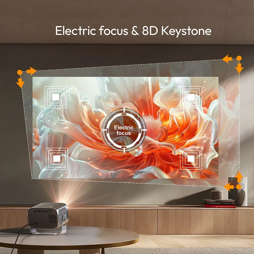 VEVSHAO A12 Projector Mini Portable  LED Video Android 11.0 WIFI 6