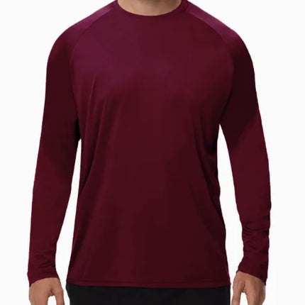 Mens UPF 50+ UV Sun Protection Long Sleeve Shirts Quick Dry SPF Rash Guard for Fishing Hiking Swimming Running Outdoor Activitie