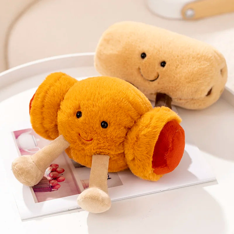 New Cartoon Egg Stuffed Toy Expression Food Bread Toast Series