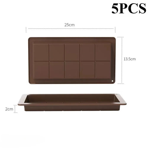 Silicone Chocolate Bar Molds – Dubai Style (1/3/5pcs)