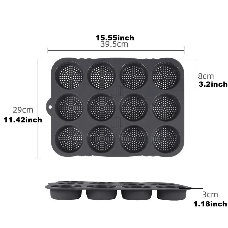 Hamburger Bun Mold Non-Stick Food Grade Silicone Bread Loaf Pan