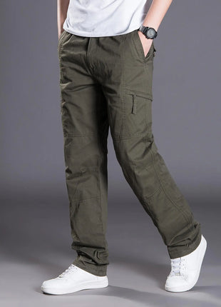 Men's Elastic Waist Cargo Work Pants