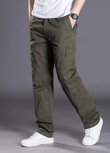 Men's Elastic Waist Cargo Work Pants