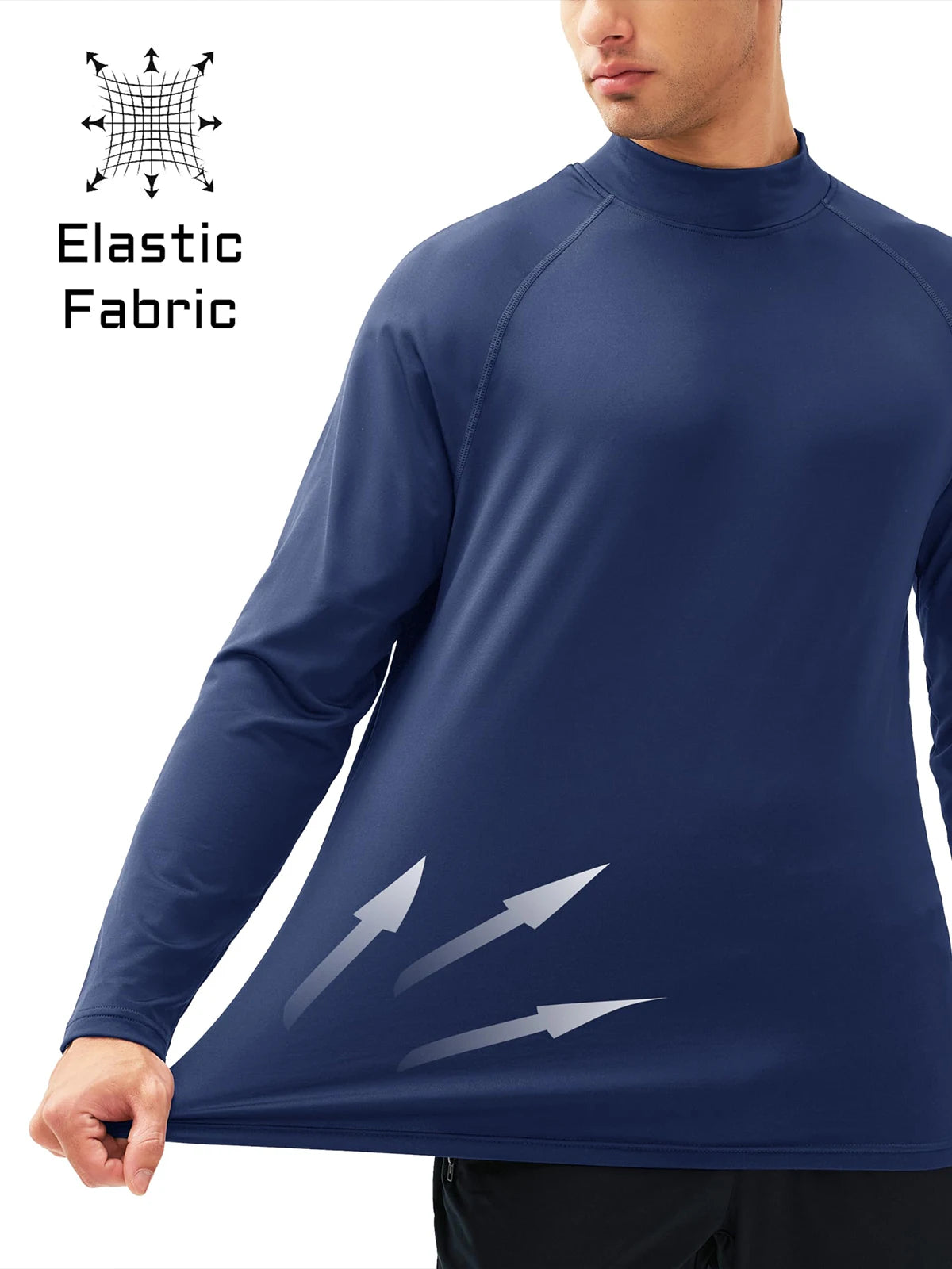 MAGCOMSEN Men’s Thermal Fleece Pullover, Half-Turtleneck Long Sleeve Winter Shirt