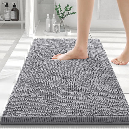 Olanly Chenille Bathroom Rug, Non-Slip, Soft & Machine Washable Mat with PVC Backing