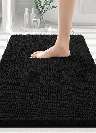 Olanly Chenille Bathroom Rug, Non-Slip, Soft & Machine Washable Mat with PVC Backing