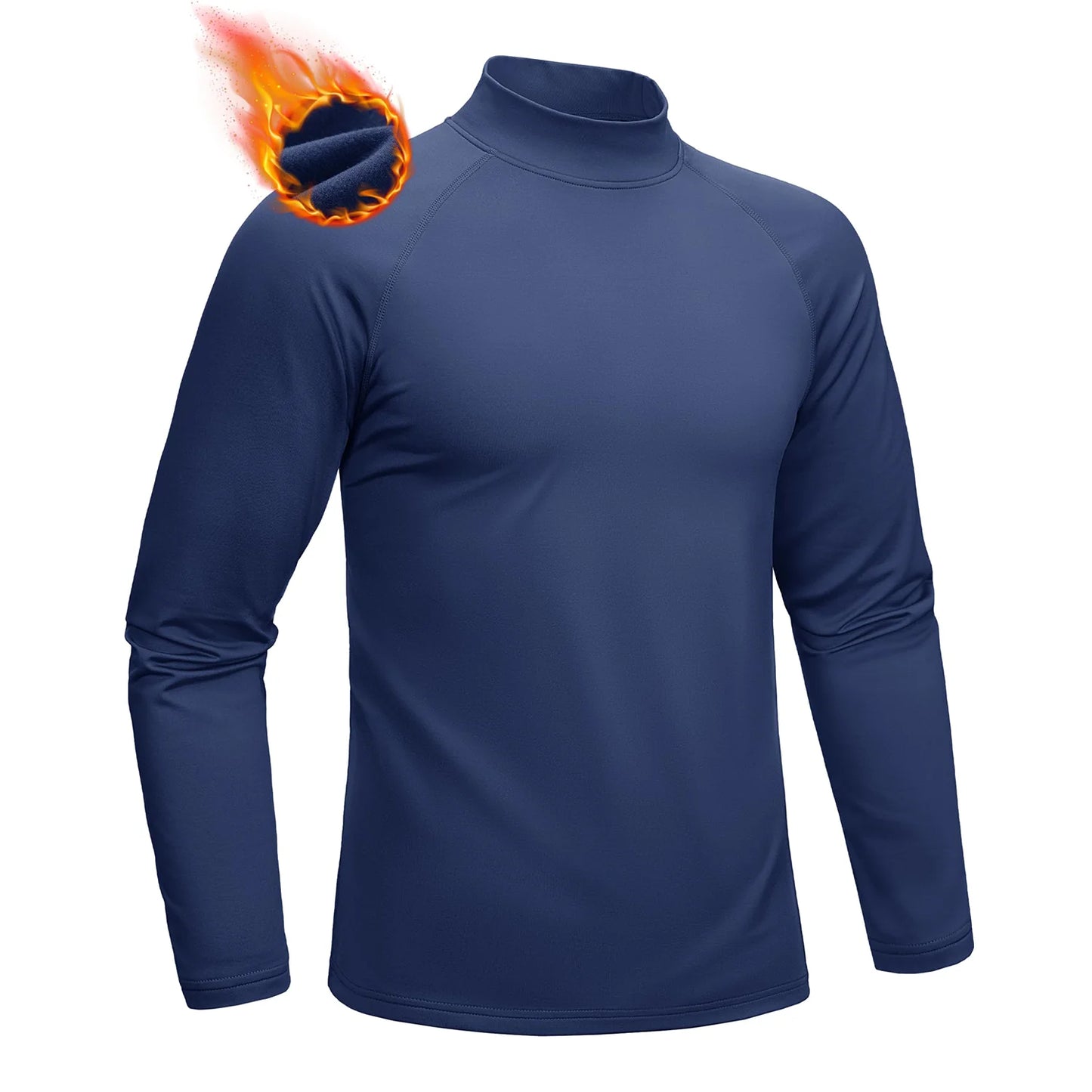 MAGCOMSEN Men’s Thermal Fleece Pullover, Half-Turtleneck Long Sleeve Winter Shirt