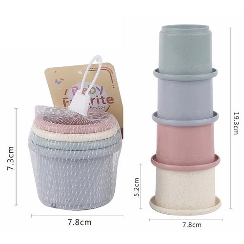 Stacking Cups Toy for Rabbits & Small Animals – Colorful & Reusable