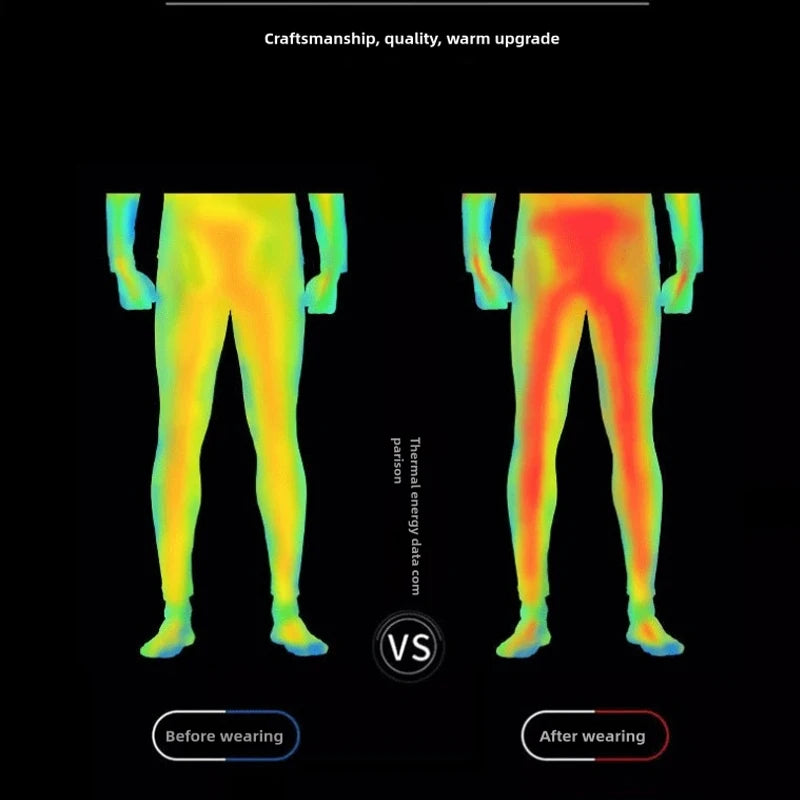 Men’s Thermal Fleece Compression Pants – Winter Base Layer for Running & Sports