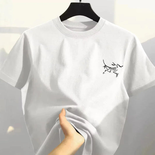 Y2K Men’s Graphic Tee, Short Sleeve Round Neck Streetwear Top