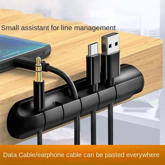 Stick-On Cable Organizer – Easy Cord Management for Office & Electronics