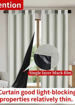 Modern 2-Piece Blackout Curtains, Rod Pocket Window Panels for Bedroom, Living Room & More