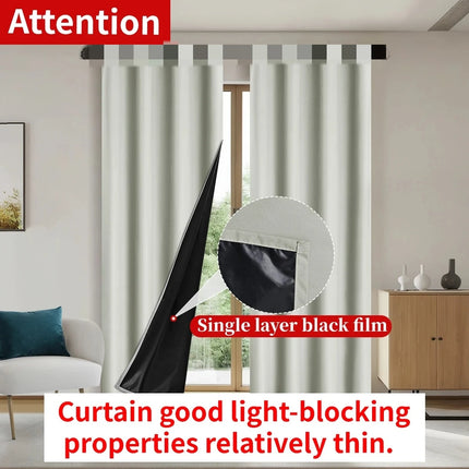 Modern 2-Piece Blackout Curtains, Rod Pocket Window Panels for Bedroom, Living Room & More