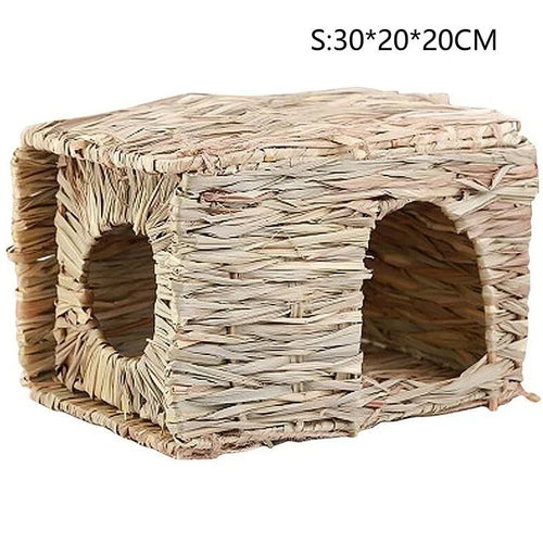 Foldable Woven Grass House for Small Pets