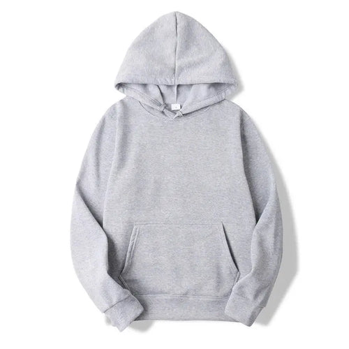 Classic Plain Fleece Hoodie – Unisex Pullover Hooded Sweatshirt
