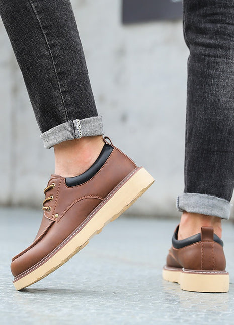 American Work Shoes Low-top Men's Martin Boots Big Head Leather Shoes Genuine Leather Shoes
