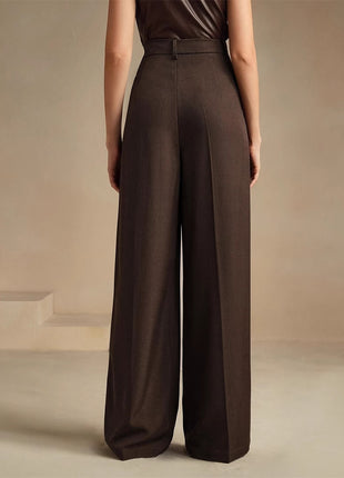 Commuter-Ready Solid-Color Elegant High-Waist Pants That Create A Slimming Look