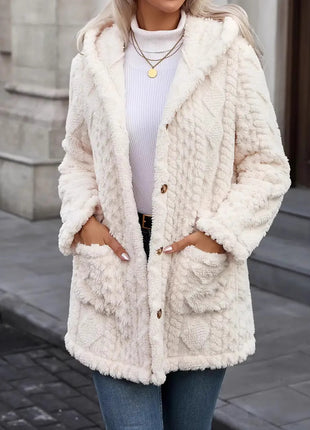 Lapel Warm And Elegant Style Faux Fur Coat