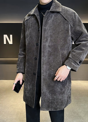 Long Chenille Cotton Wool Coat Thickened Windproof Jacket