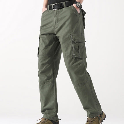 Spring Three-dimensional Pocket Straight-leg Trousers Outdoor