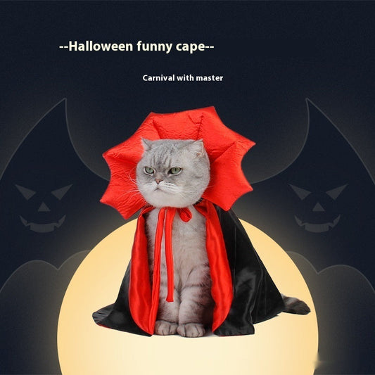 Halloween Pet Costume – Vampire Cape Outfit for Cats and Dogs